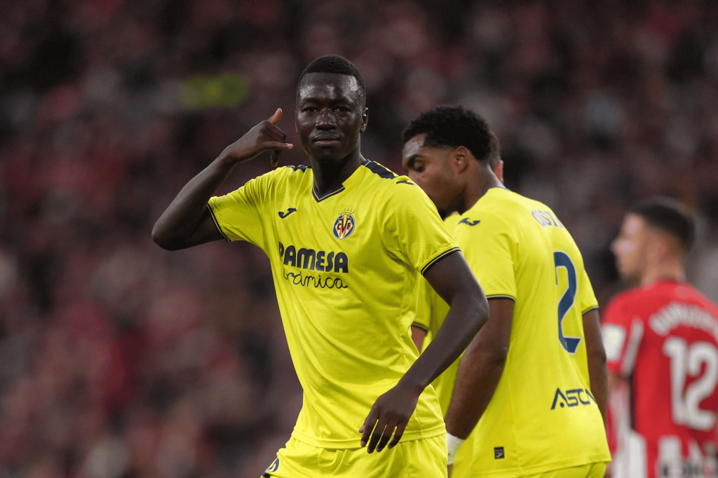 Pape Gueye celebrando uno de sus goles esta temporada