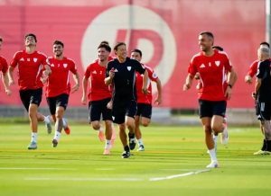 Entrenamiento del Sevilla FC