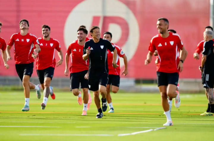 Entrenamiento del Sevilla FC