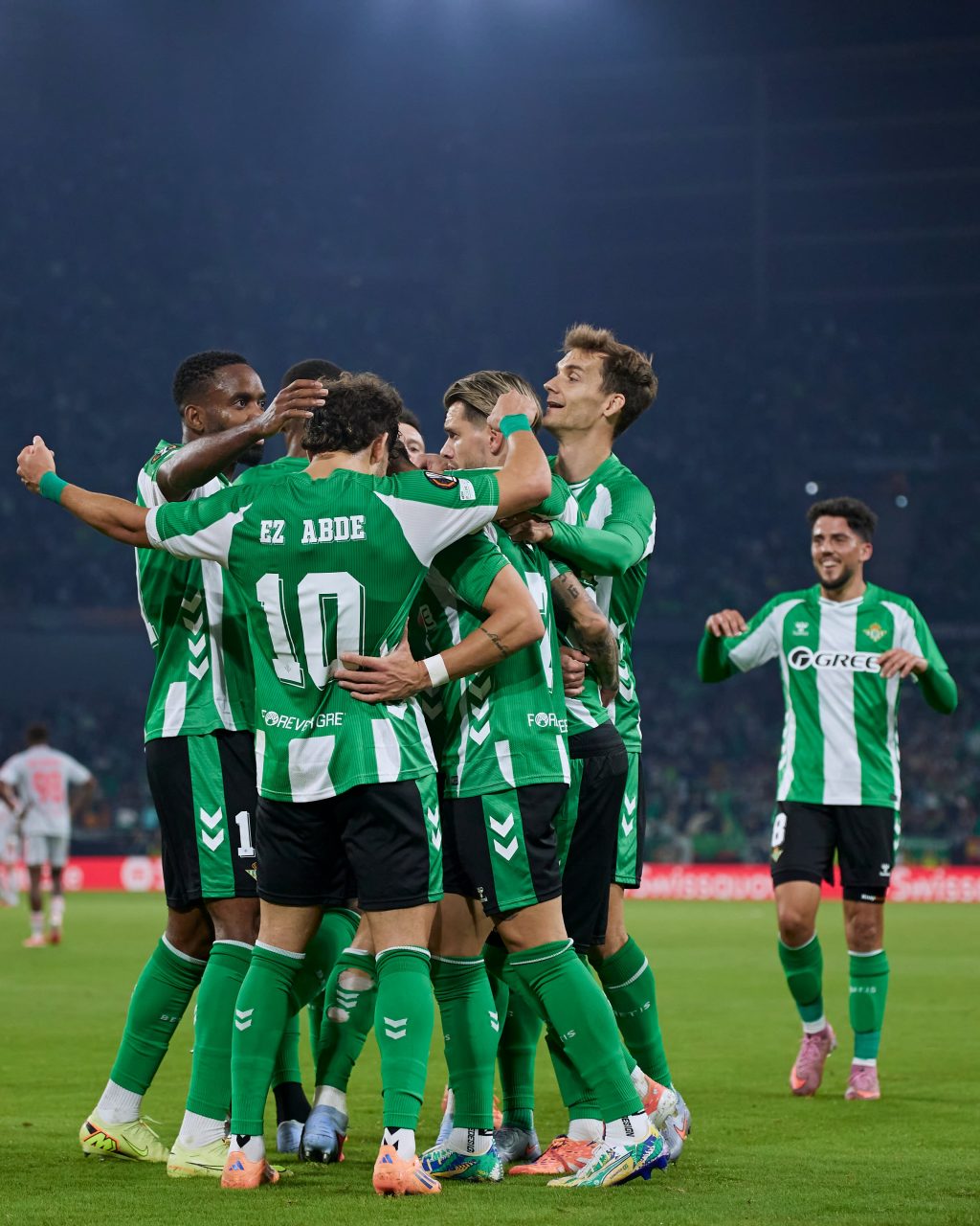 El Real Betis celebrando un gol