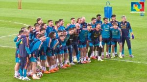 La plantilla de España con Jesús Navas | Javier Serrato